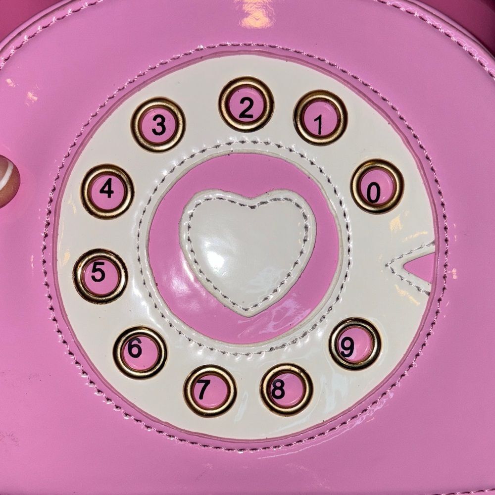 Pink Novelty Telephone Crossbody Bag - Ladies Fashion Handbag - Picture 15 of 16